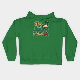 She is my Lucky charm Kids Hoodie